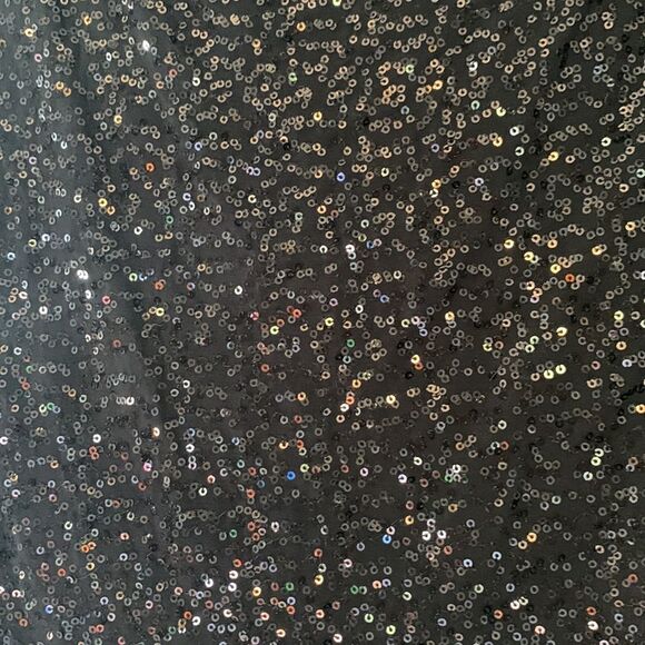 International Concepts black sequined cap sleeve blouse Size S NWT - Picture 3 of 8